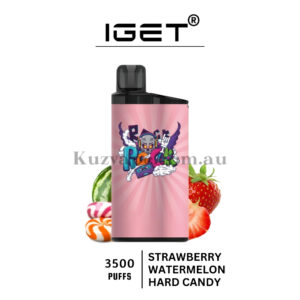 IGET Bar 3500 Puffs Strawberry Watermelon Hard Candy