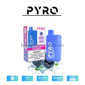 PYRO Vape 6000 Puffs 5% Ice Blueberry